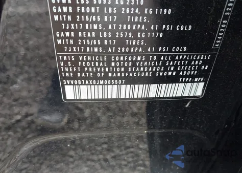 2018 Volkswagen Tiguan 2.0T S from USA, damaged, VIN 3VV0B7AX8JM085507